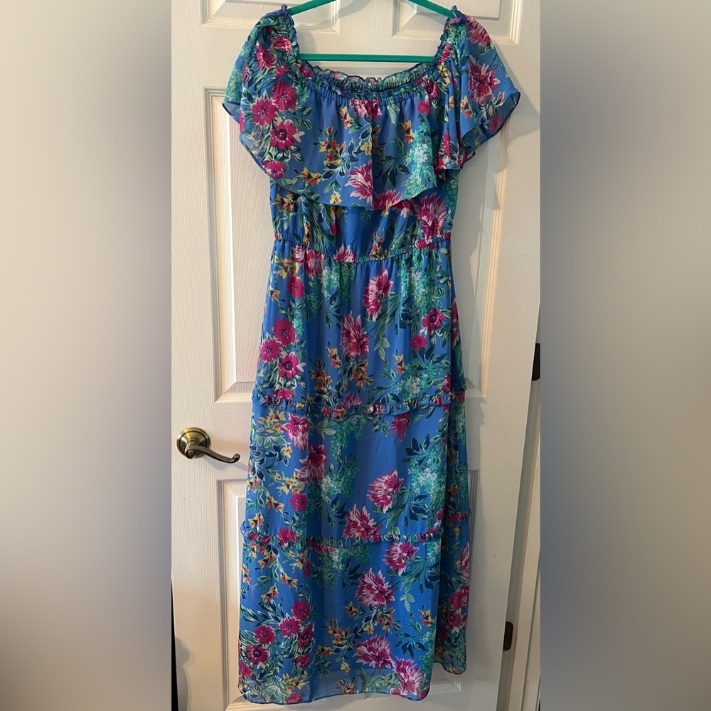 Long Off-The-Shoulder Dress, Size 12, K Studio